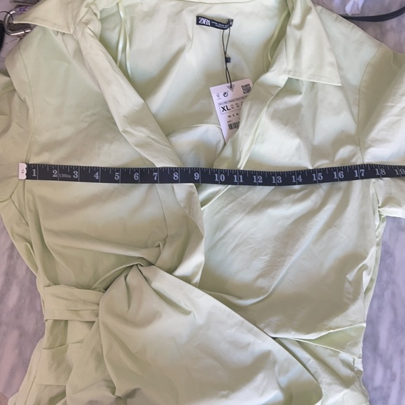 NEW ZARA RUCHED POPLIN DRESS BLOGGER'S FAVORITE - Picture 9 of 11